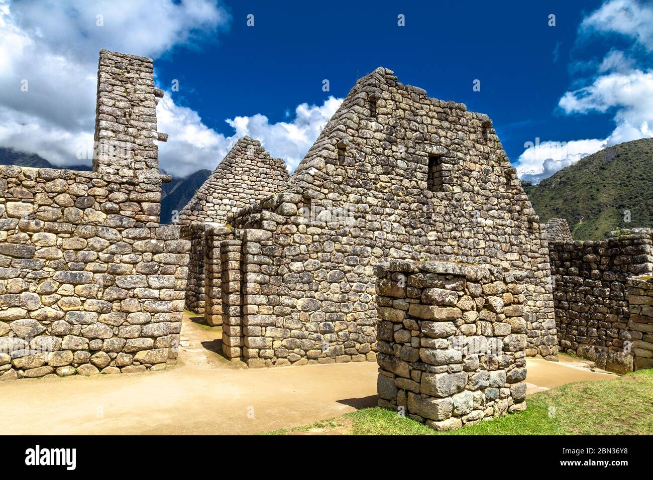 Machu Picchu, Valle Sacra, Perù Foto Stock
