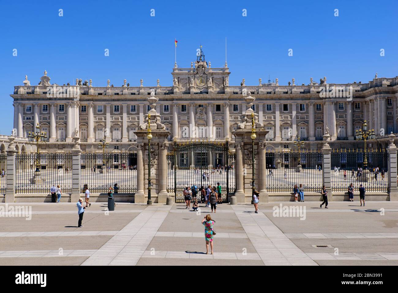 Il Palazzo Reale di Madrid in Spagna Foto Stock