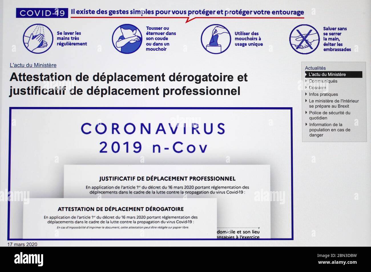 Epidemia di coronavirus (covid-19) Foto Stock