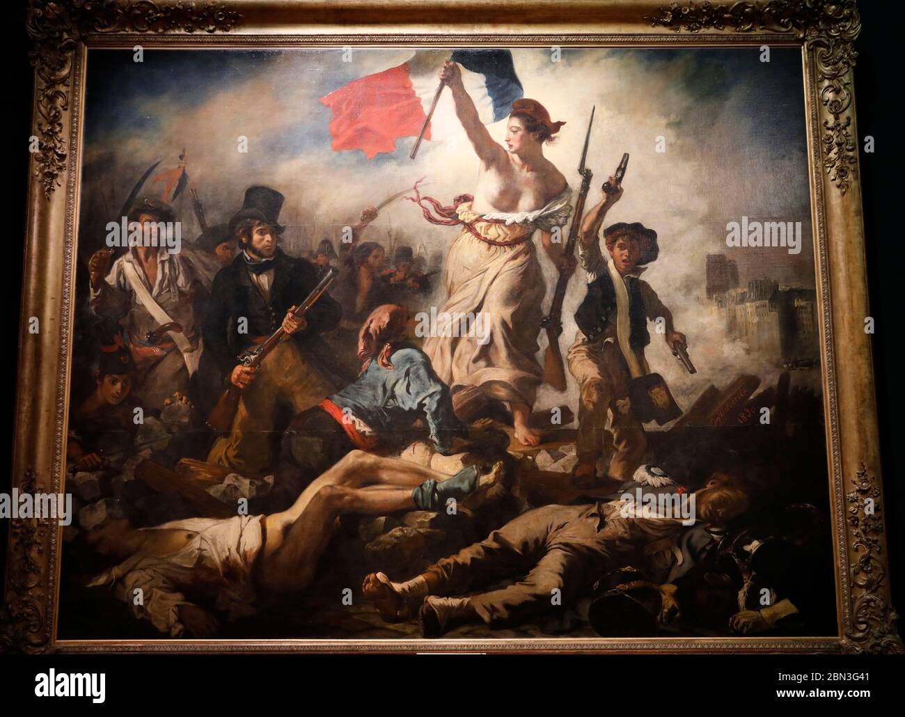 Delacroix la libertà che guida il popolo immagini e fotografie stock ad