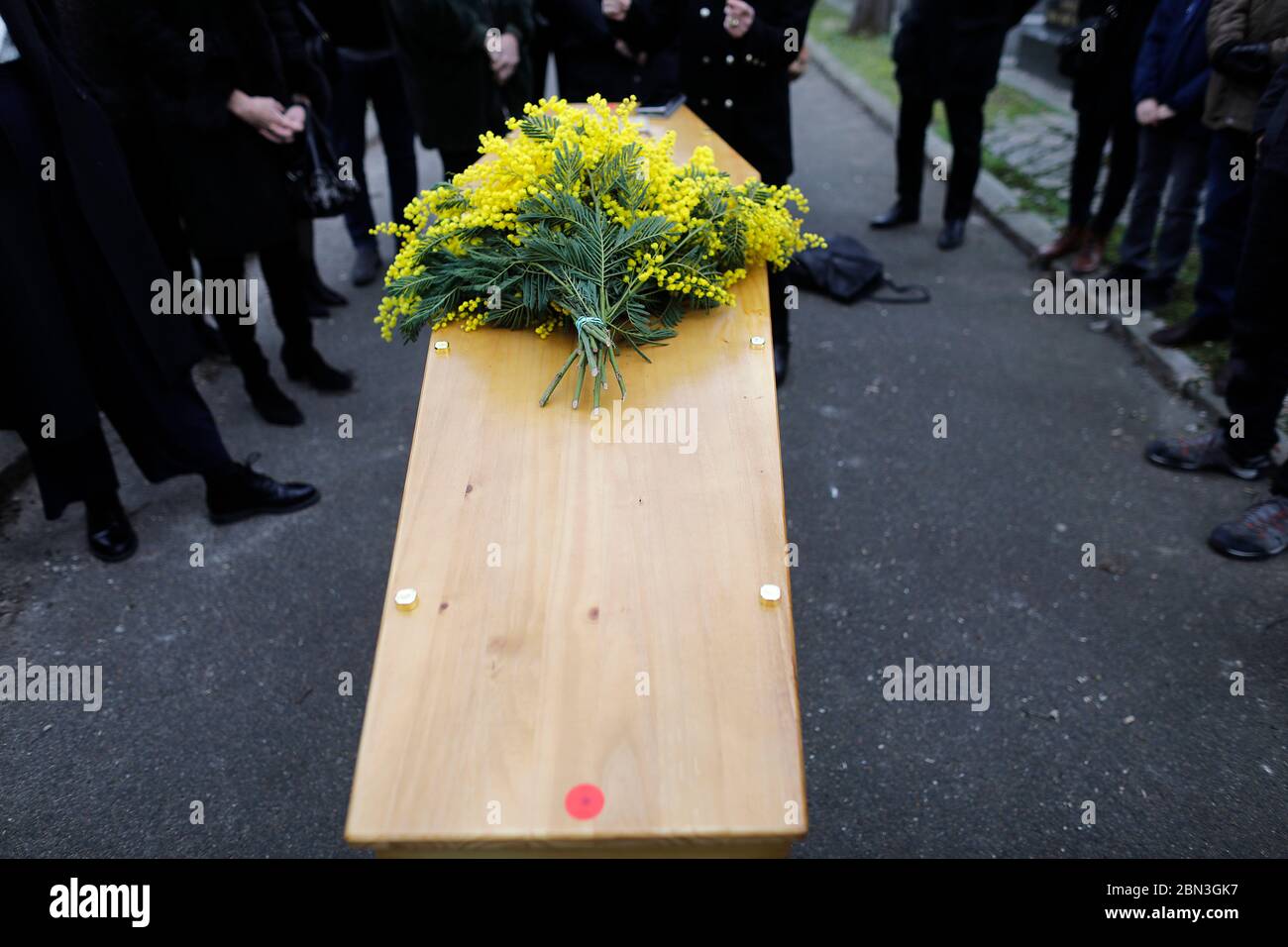 Funerale al cimitero di Montrouge, Francia. Foto Stock