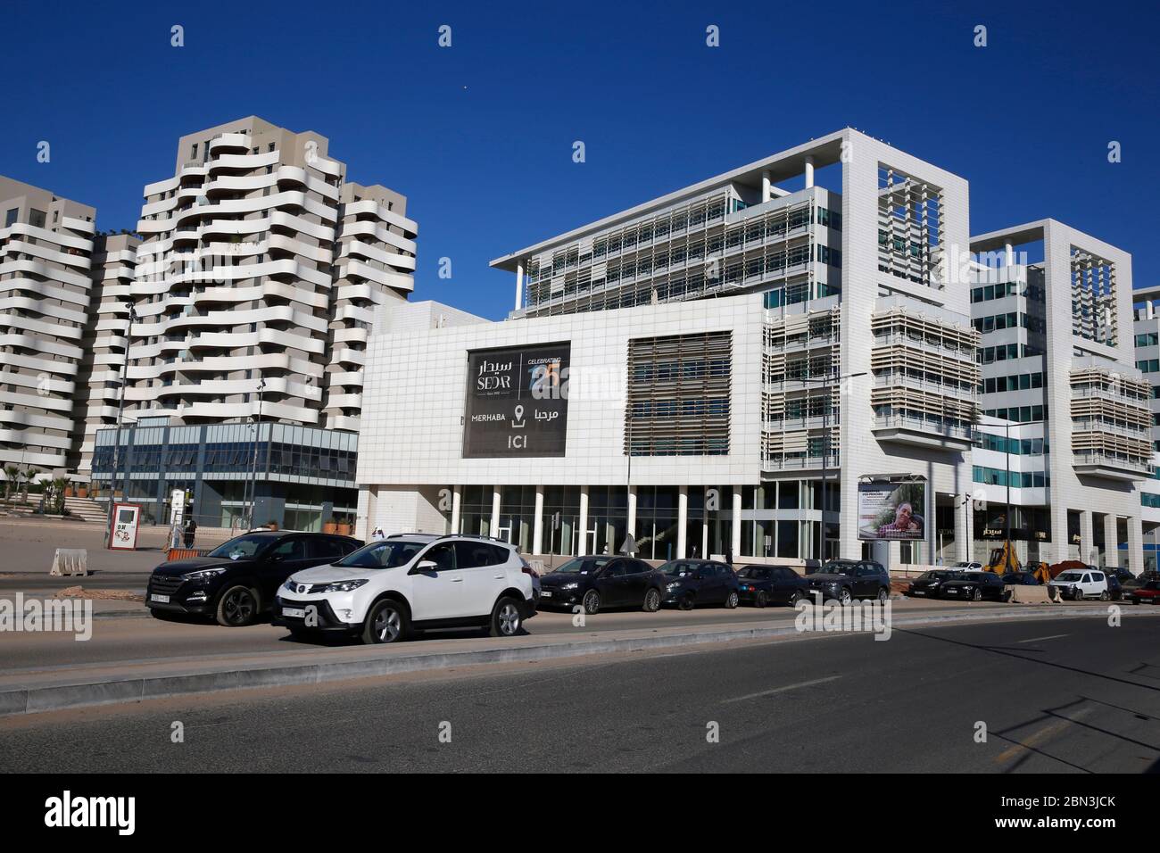 Marina edifici, Casablanca, Marocco Foto Stock