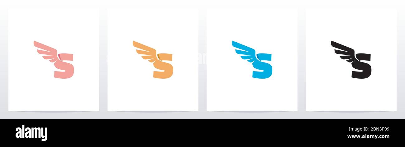 Ali su Letter Logo Design S Illustrazione Vettoriale