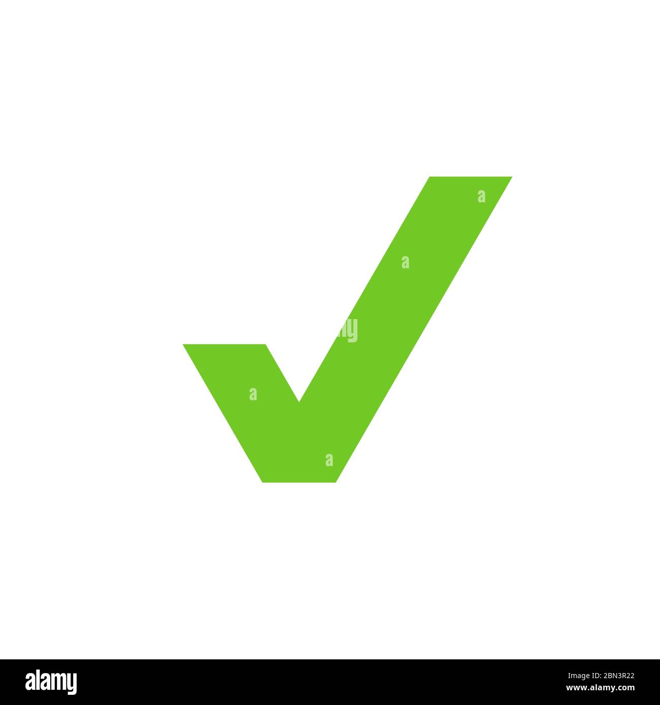 Disegno Dell'Illustrazione Del Modello Del Logo Del Segno Di Spunta Verde. Vettore EPS 10. Foto Stock