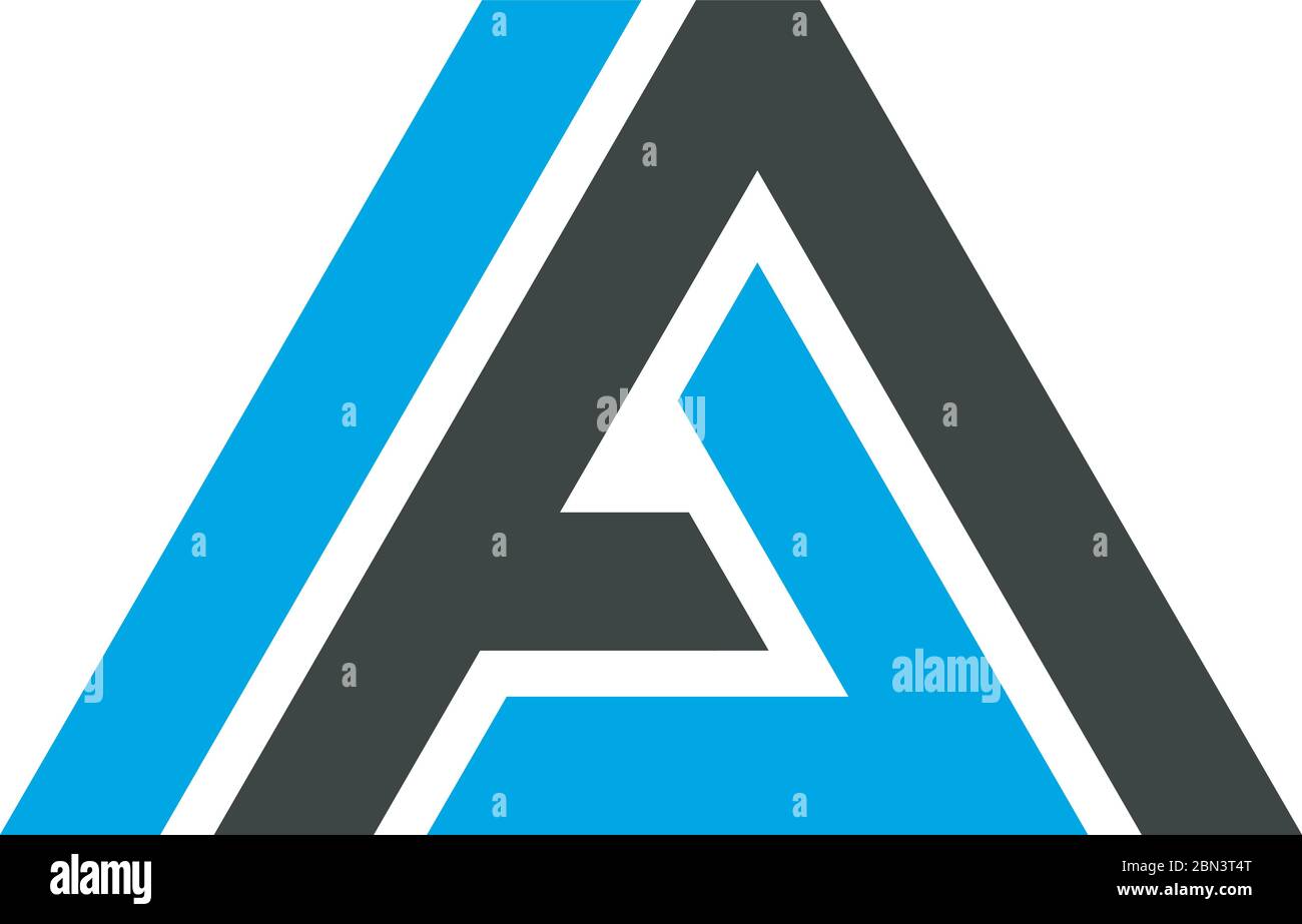 Lettera UN modello di logo vettoriale Illustrazione Vettoriale