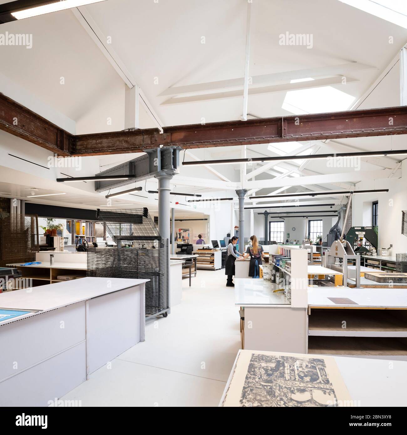 Lo studio di stampa. Edinburgh Printmakers, Edinburgh, Regno Unito. Architetto: Page Park Architects, 2019. Foto Stock