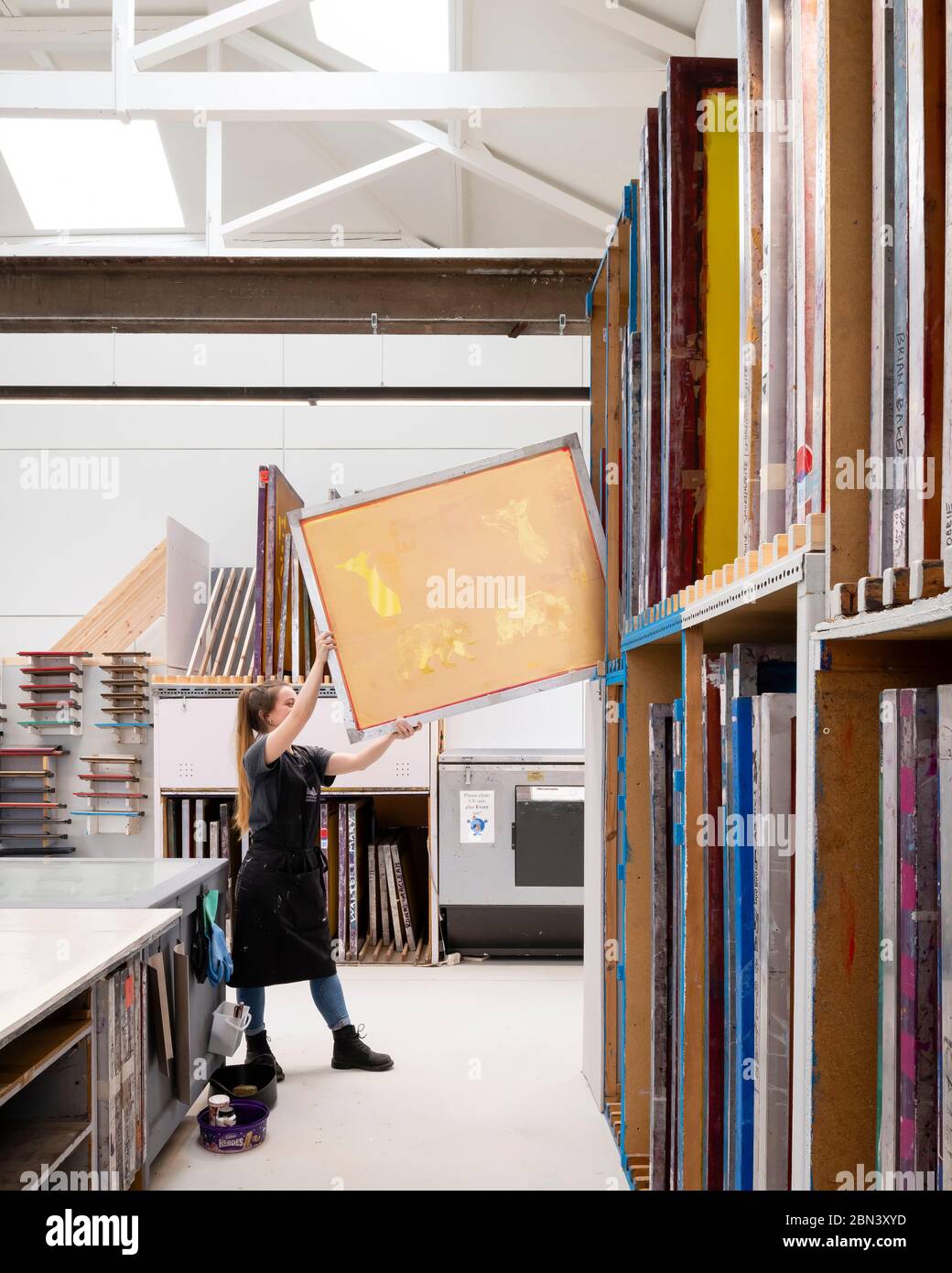 Lo studio di stampa. Edinburgh Printmakers, Edinburgh, Regno Unito. Architetto: Page Park Architects, 2019. Foto Stock
