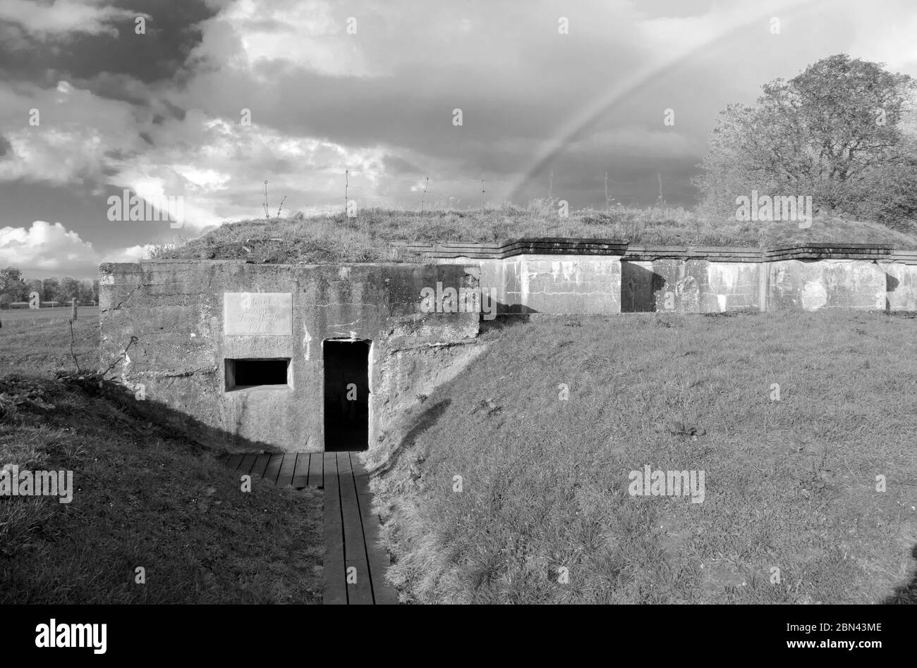 Comando Bunker a Zandvoorde, Belgio. Bunker di comando tedesco ben conservato usato nella battaglia degli Ypres saliente durante la prima guerra mondiale. Foto Stock