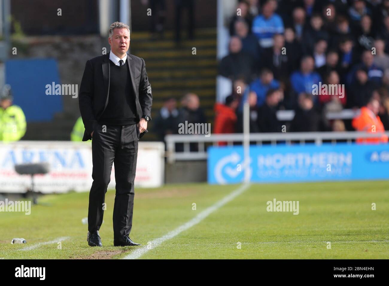 HARTLEPOOL, INGHILTERRA - Darren Ferguson, il responsabile di Doncaster Rovers durante la partita SKY Bet League 2 tra Hartlepool United e Doncaster Rovers a Victoria Park, Hartlepool, sabato 6 maggio 2017 (Credit: Mark Fletcher | MI News) Foto Stock