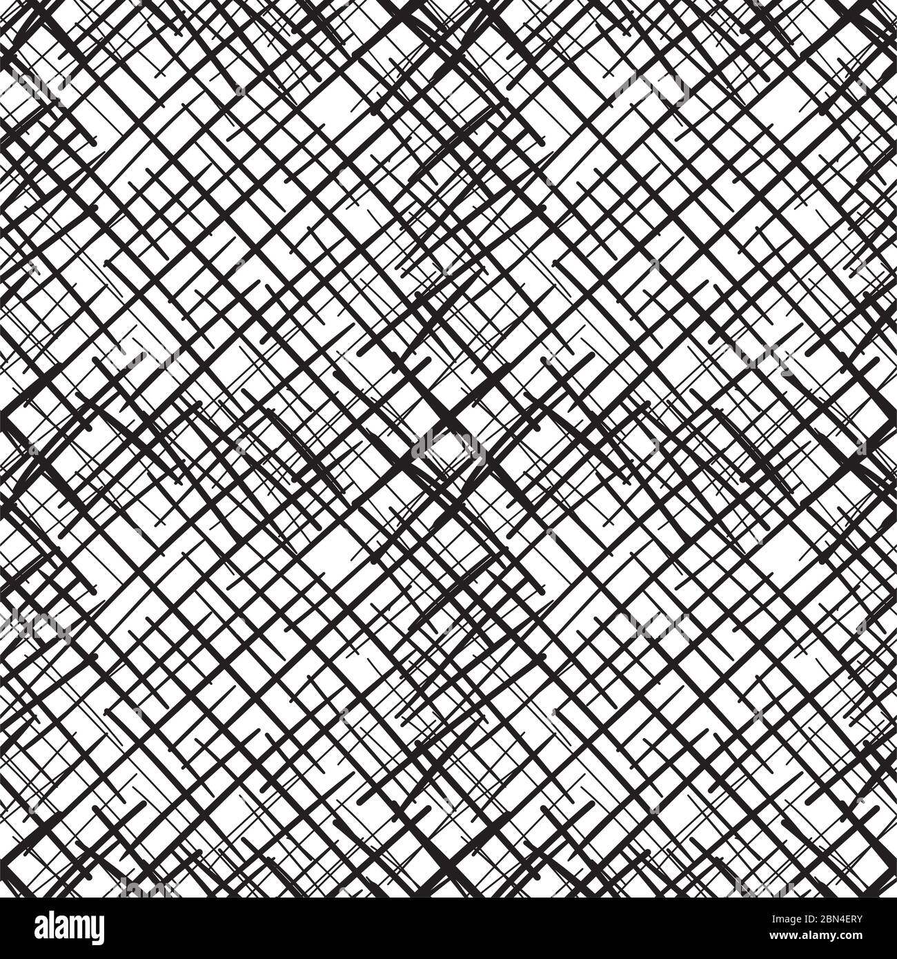 Disegno senza cuciture graffiato astratto. Linee di tratteggio sottili. Trama caotica. Sfondo di avvolgimento graffiolato. Illustrazione degli eps8 vettoriali. Illustrazione Vettoriale