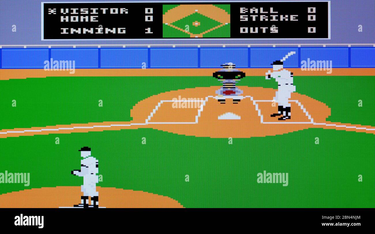 Baseball - Atari 7800 Videgame Foto Stock