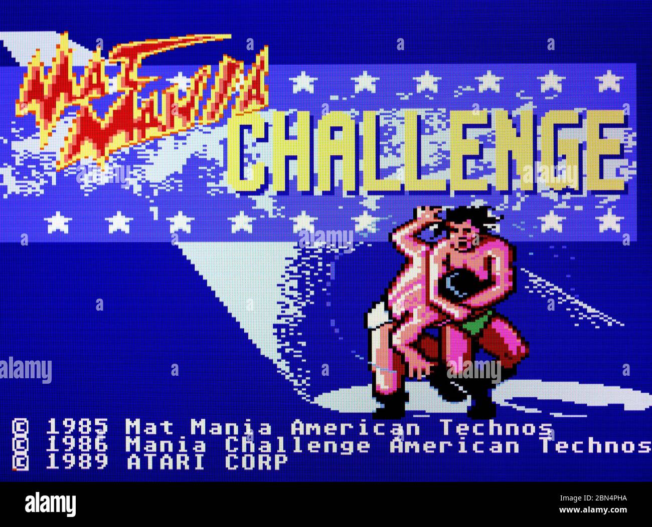 Mat Mania Challenge - Atari 7800 Videgame Foto Stock