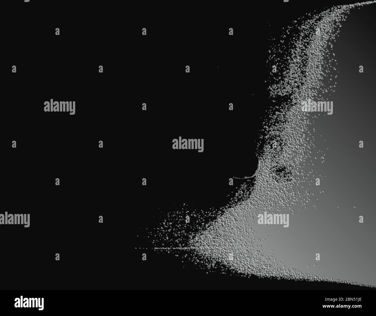 Suggestivo e moody sfondo astratto monocromatico, mare e sabbia, concetto, sfondi sfondo con spazio per il testo Foto Stock