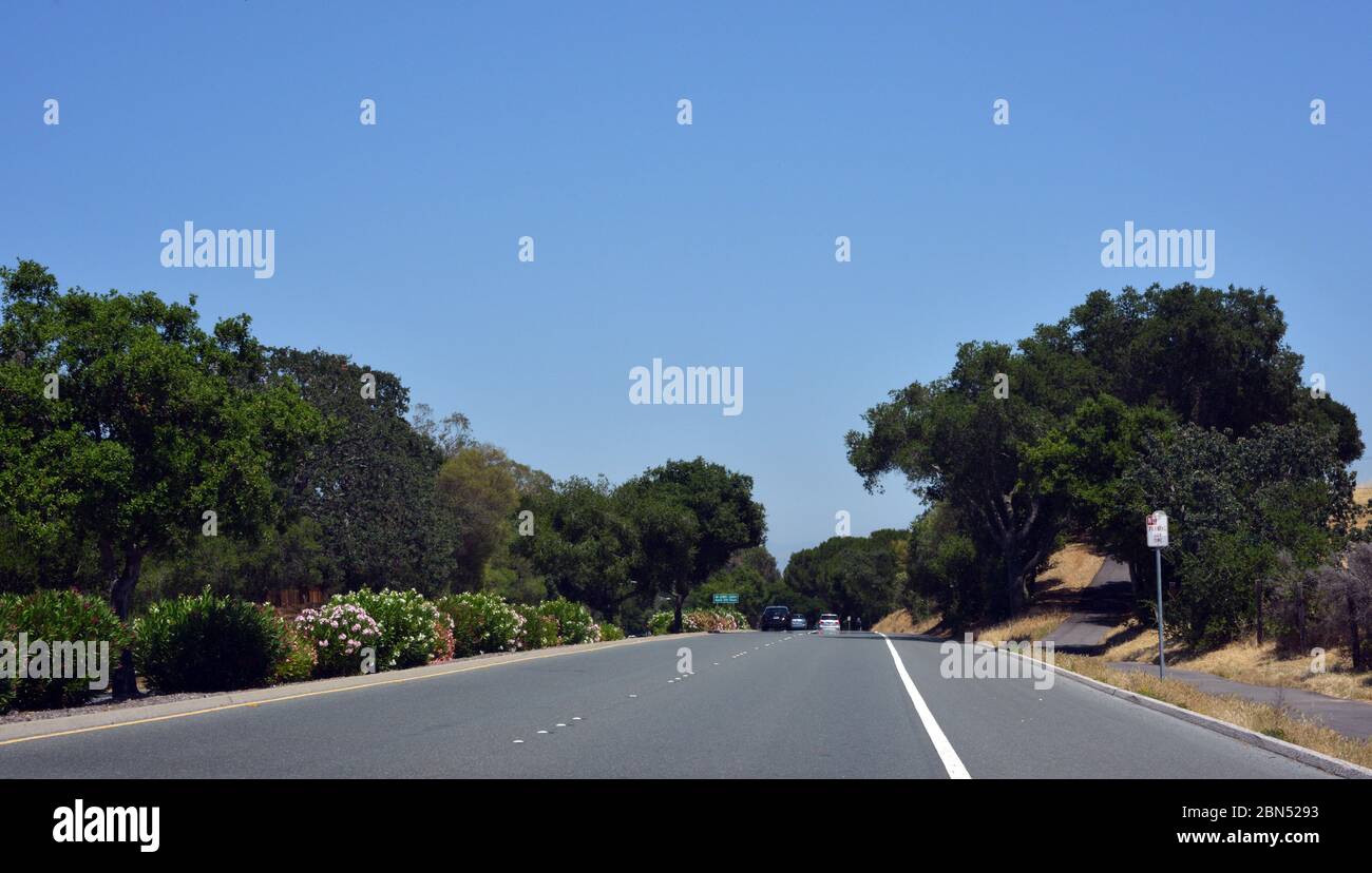 Sand Hill Road, Menlo Park, California - un centro per le operazioni di capitale di investimento nella Silicon Valley Foto Stock