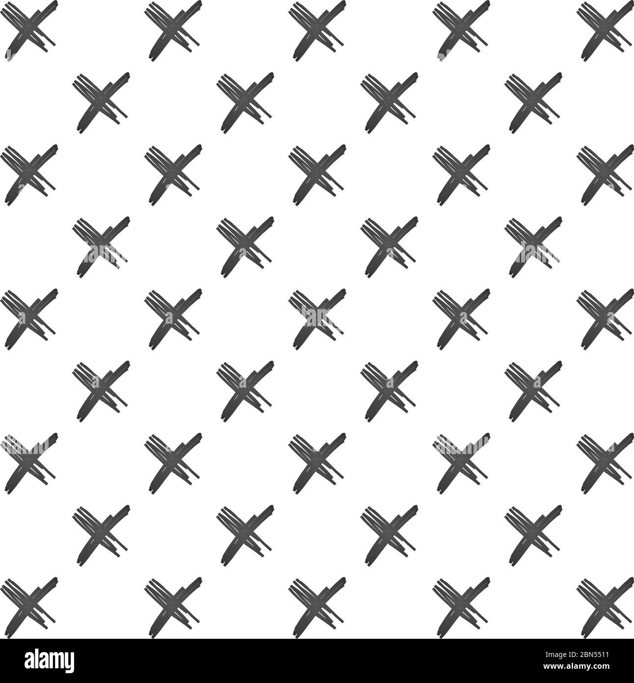 Ripetizione a croce o più senza giunzioni disegnata a mano. Illustrazione vettoriale di stock Illustrazione Vettoriale