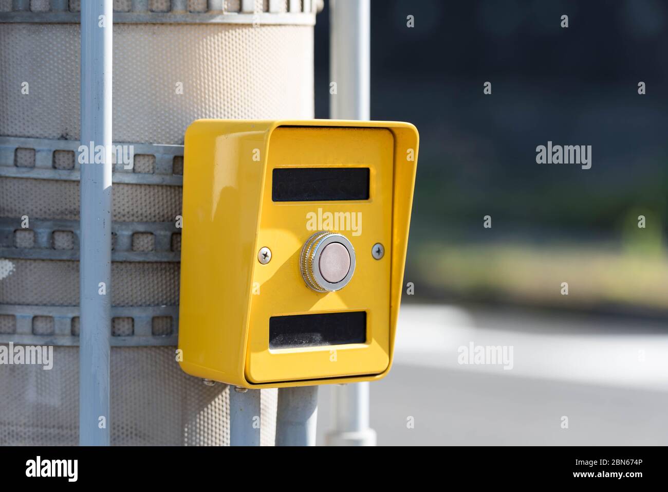 Pulsante pedonale in Giappone. Foto Stock