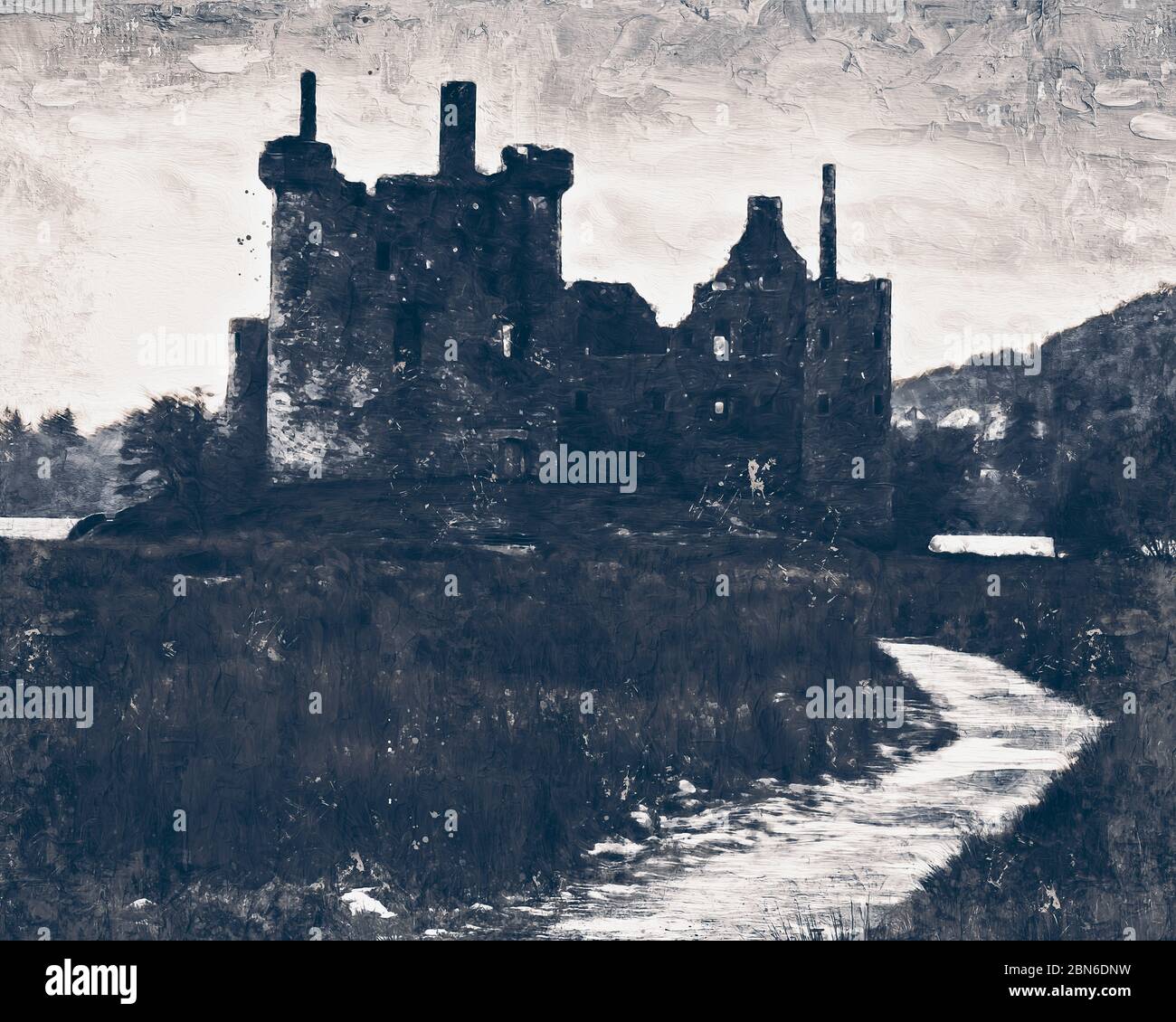 Antico castello medievale Foto Stock