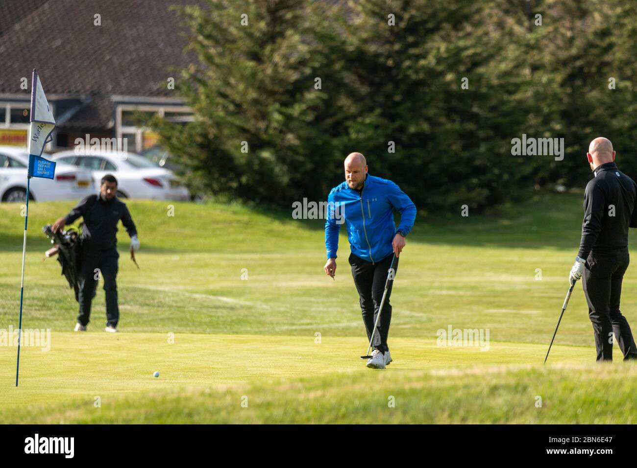 Brentwood Essex 13 maggio 2020 primo gioco di golf del Covid-19 Lockdown al Warley Park Golf Club, Brentwood Essex Credit: Ian Davidson/Alamy Live News Foto Stock