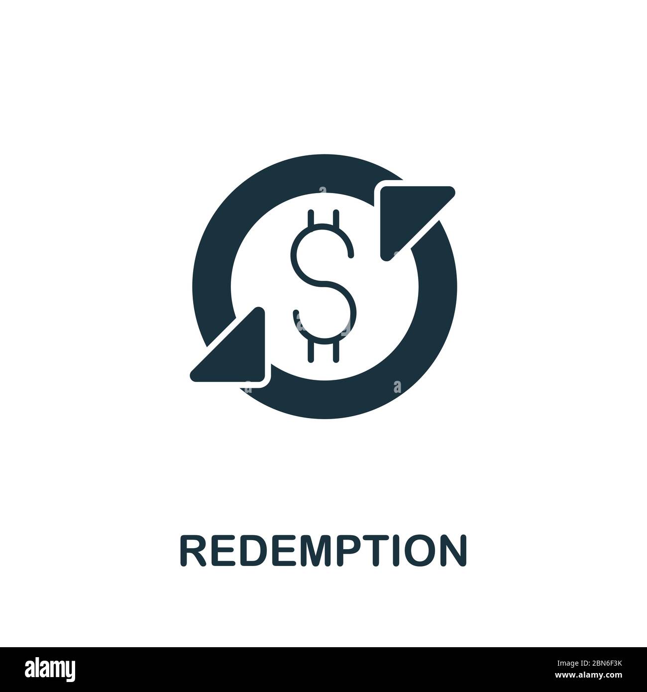 Icona di riscatto dalla raccolta di investimenti. Semplice riga icona Redemption per modelli, web design e infografica Illustrazione Vettoriale