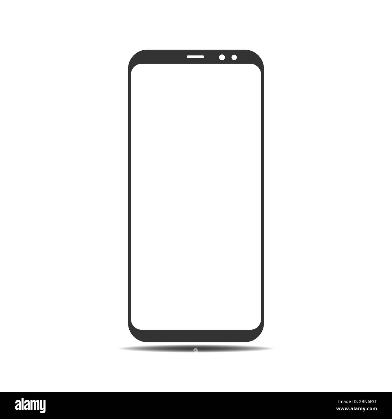 Icona di un telefono cellulare touch con schermo vuoto. Illustrazione vettoriale piatta. Illustrazione Vettoriale