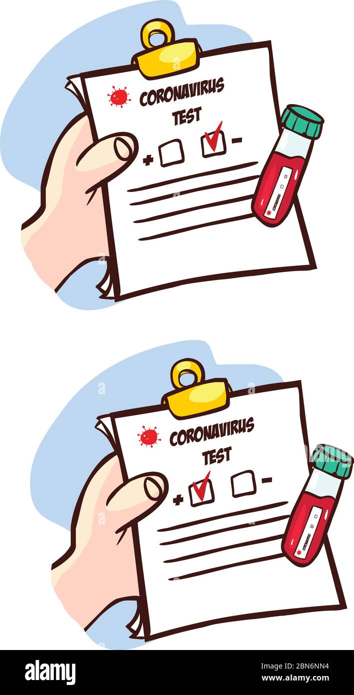 Illustrazione del campione di prova per coronavirus 2019-nCoV Illustrazione Vettoriale