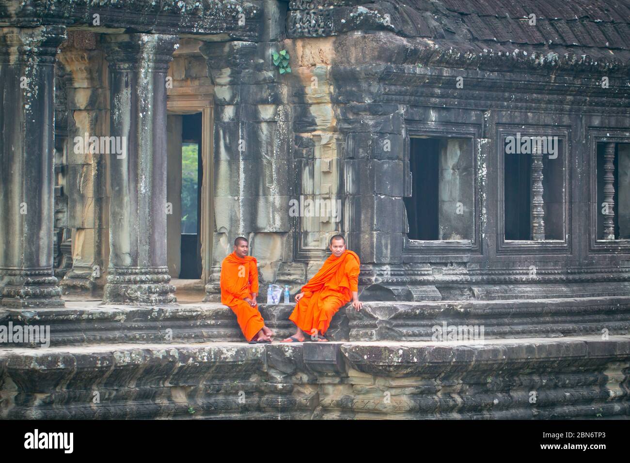 Angkor Wat è un complesso di templi in Cambogia ed è il più grande monumento religioso del mondo Foto Stock
