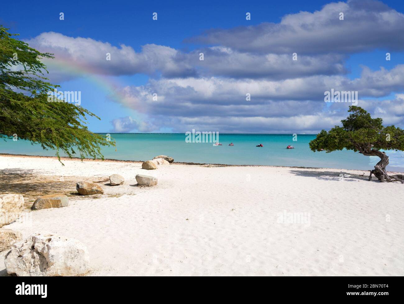 Soleggiata Aruba Beach Foto Stock