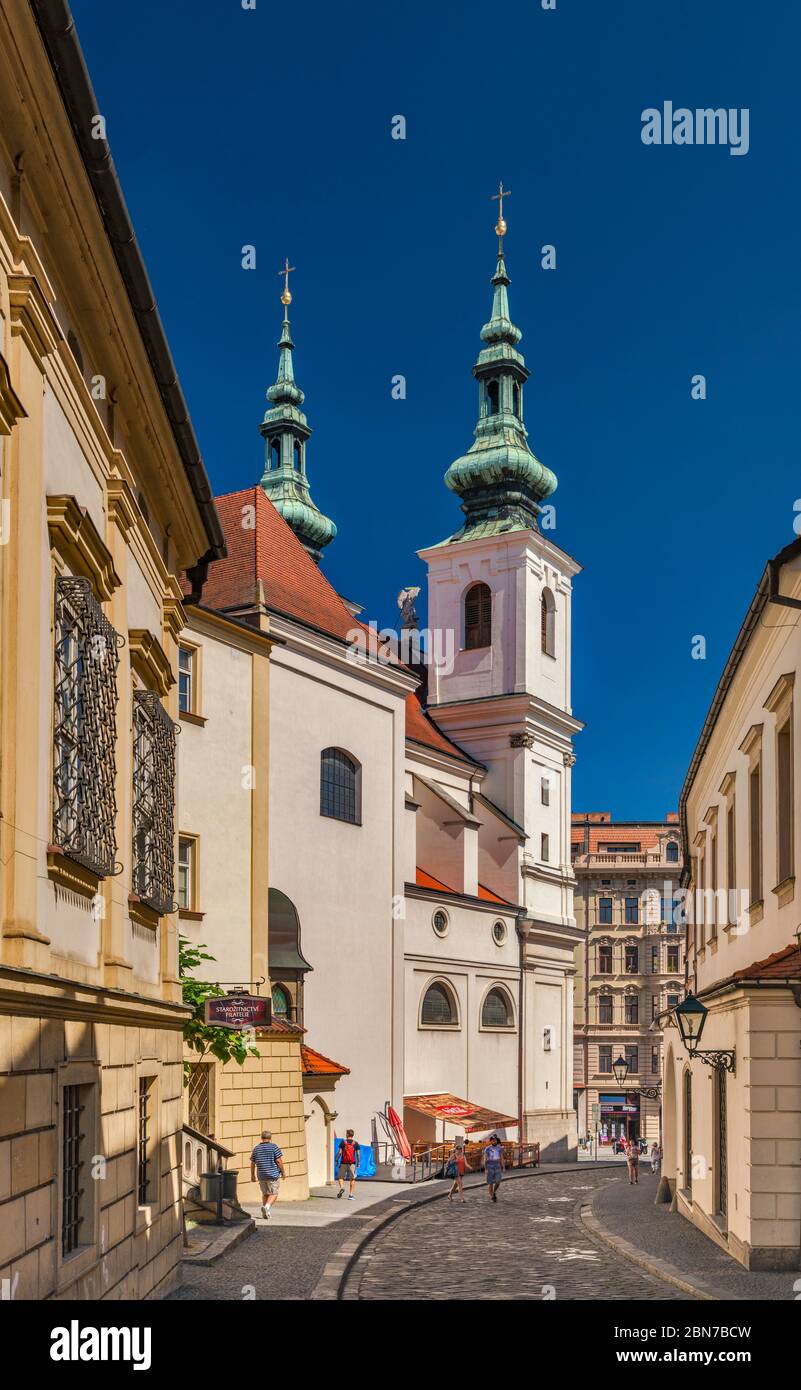Chiesa di San Michele, Dominikanske namesti a Brno, Moravia, Repubblica Ceca, Europa Centrale Foto Stock
