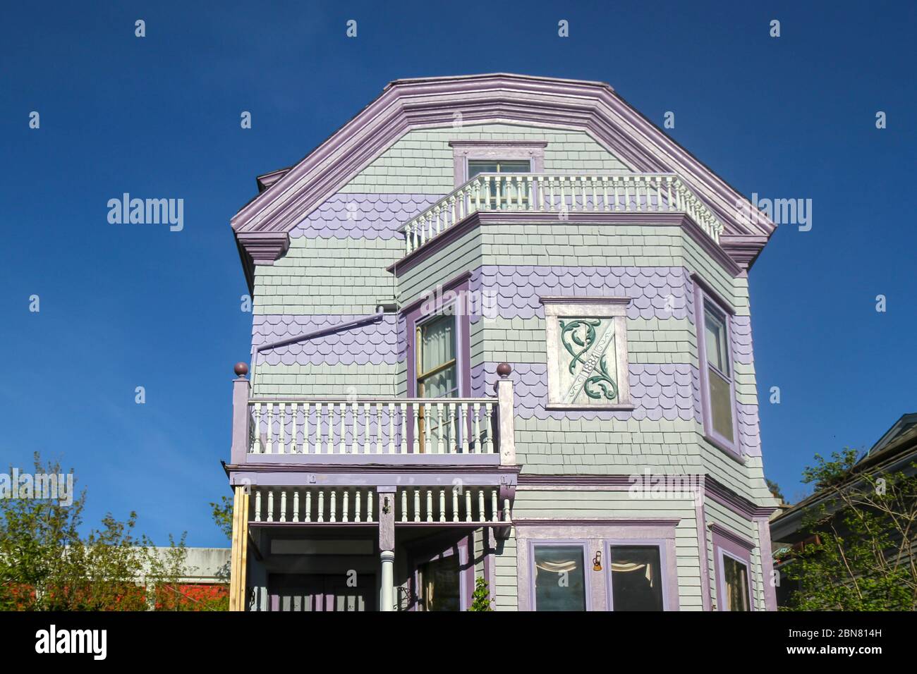Una casa nel centro di Newport, Rhode Island, Stati Uniti Foto Stock