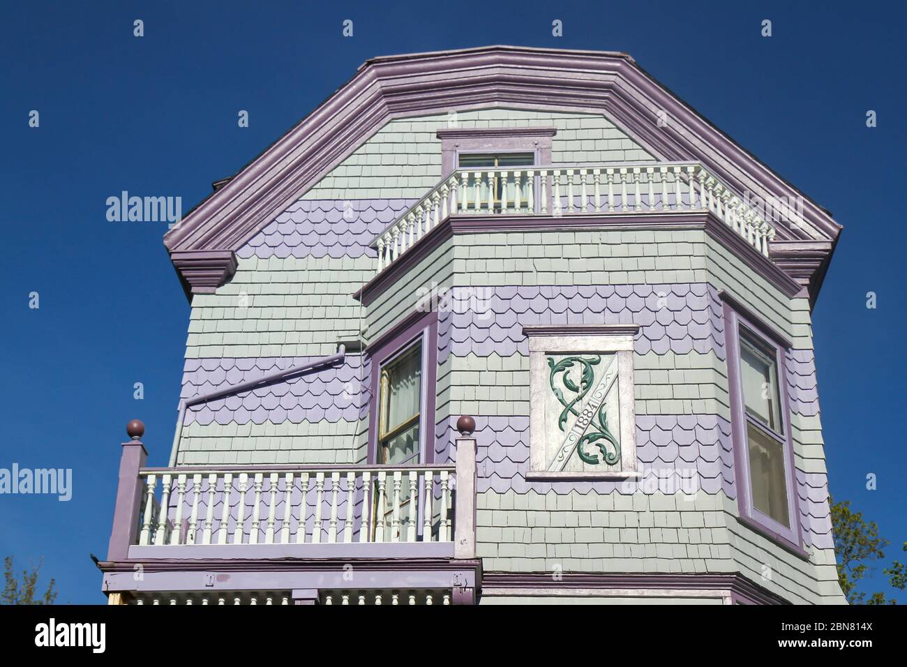 Una casa nel centro di Newport, Rhode Island, Stati Uniti Foto Stock