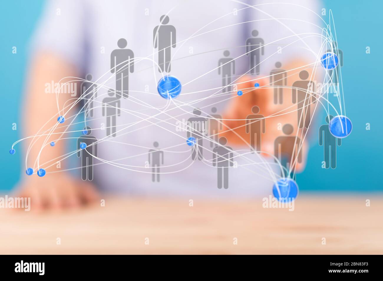 Un concetto di unità e lavoro di squadra Foto Stock