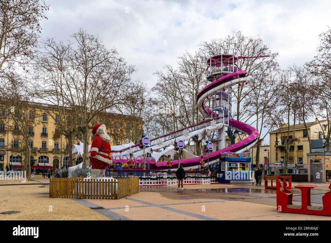 Le Parc du Pere Noel a Carcassonne città, Francia Foto Stock