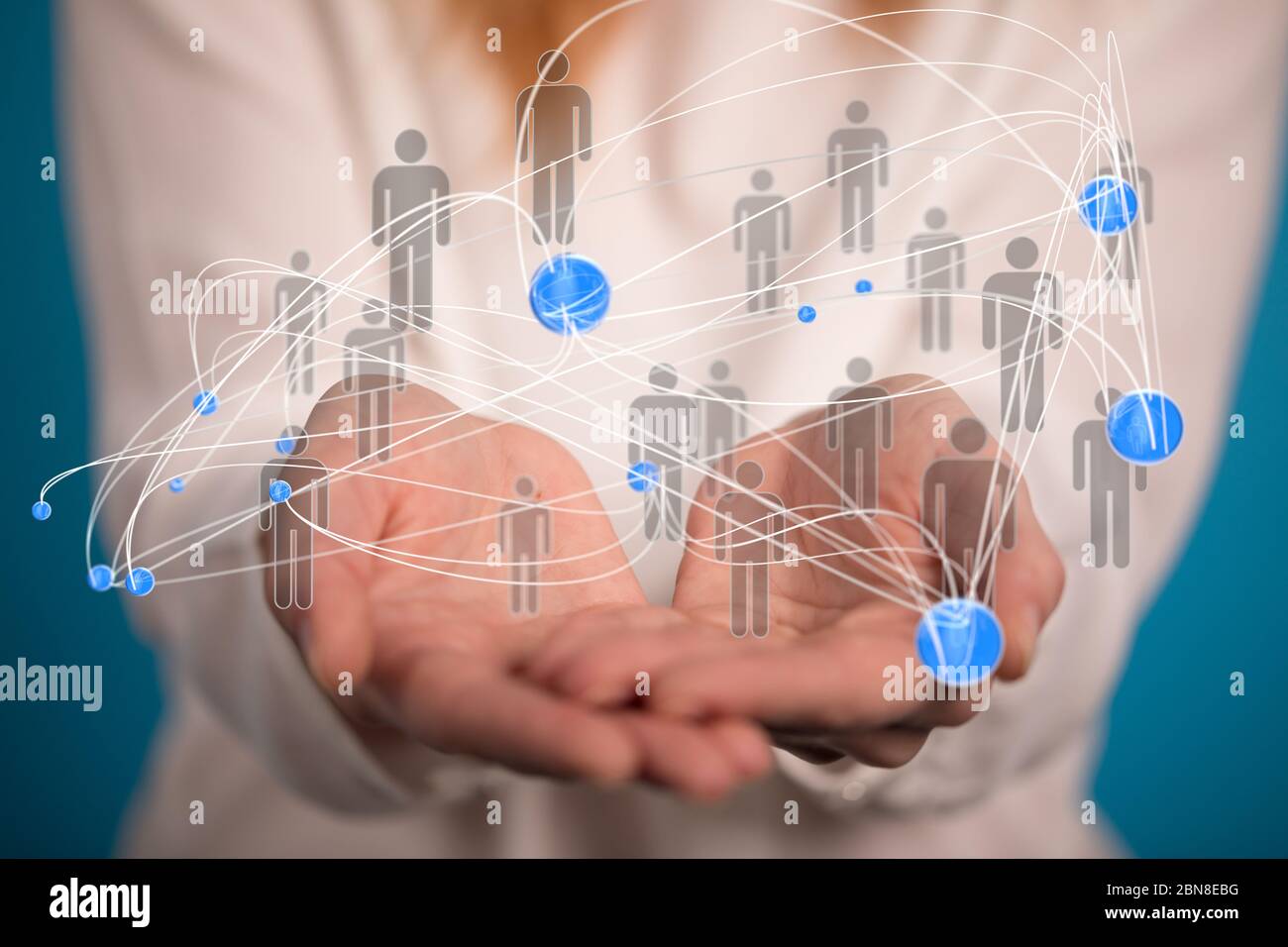 Un concetto di unità e lavoro di squadra Foto Stock