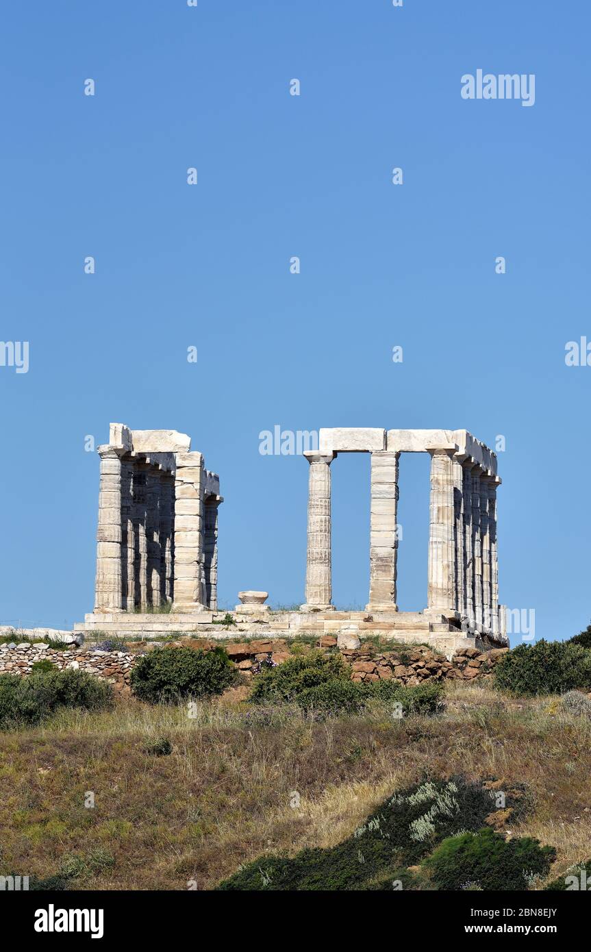 Tempio di Poseidone Foto Stock