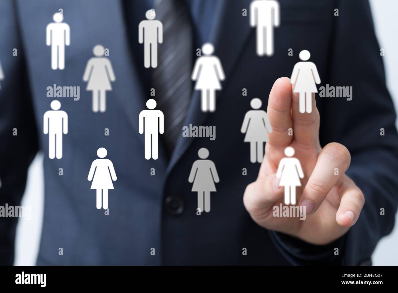 Un concetto di unità e lavoro di squadra Foto Stock