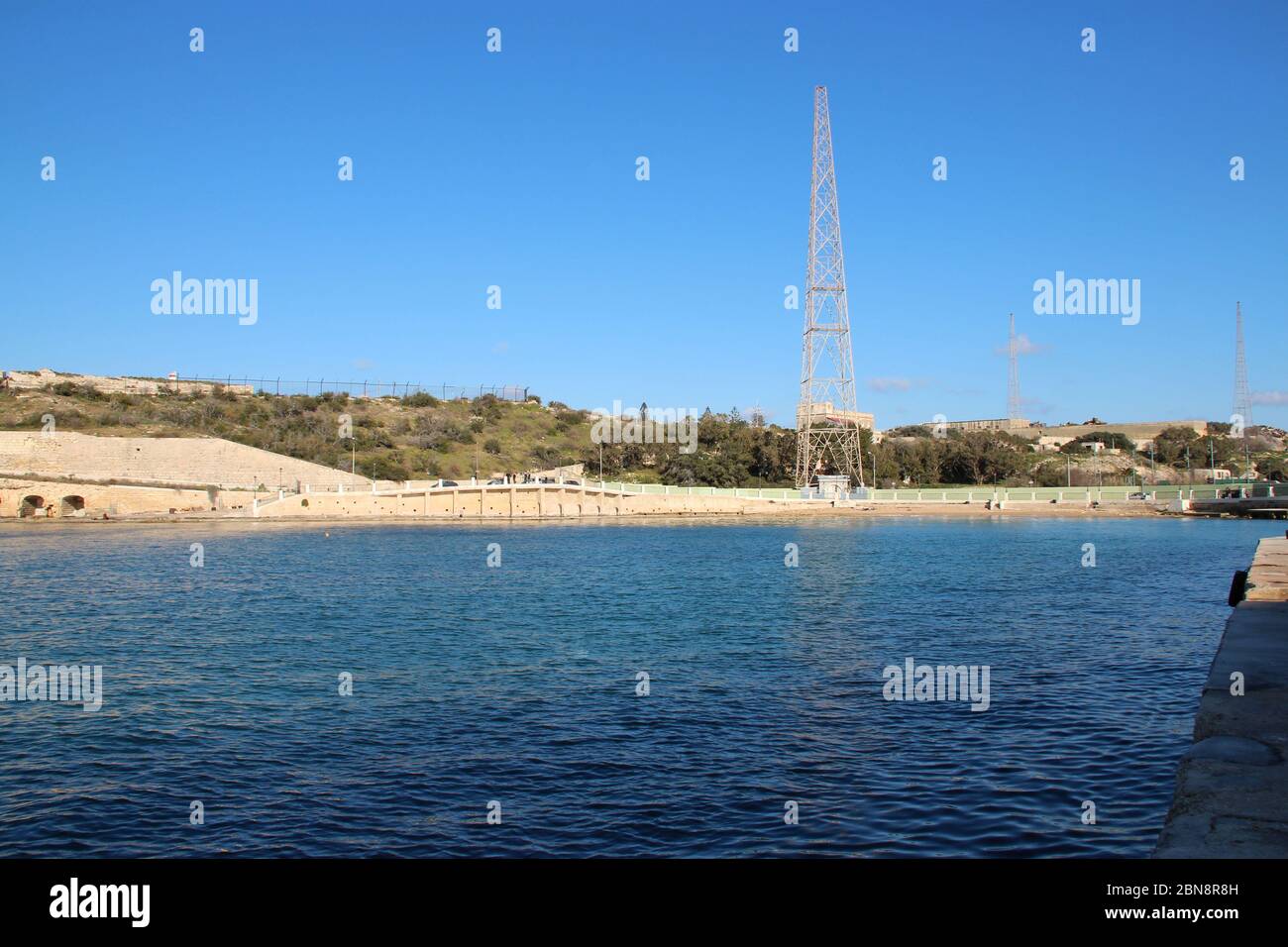 baia di rinella a kalkara a malta Foto Stock
