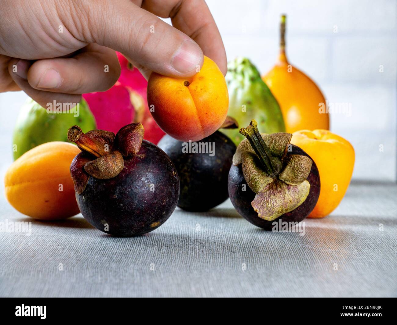 Frutta asiatica esotica Foto Stock