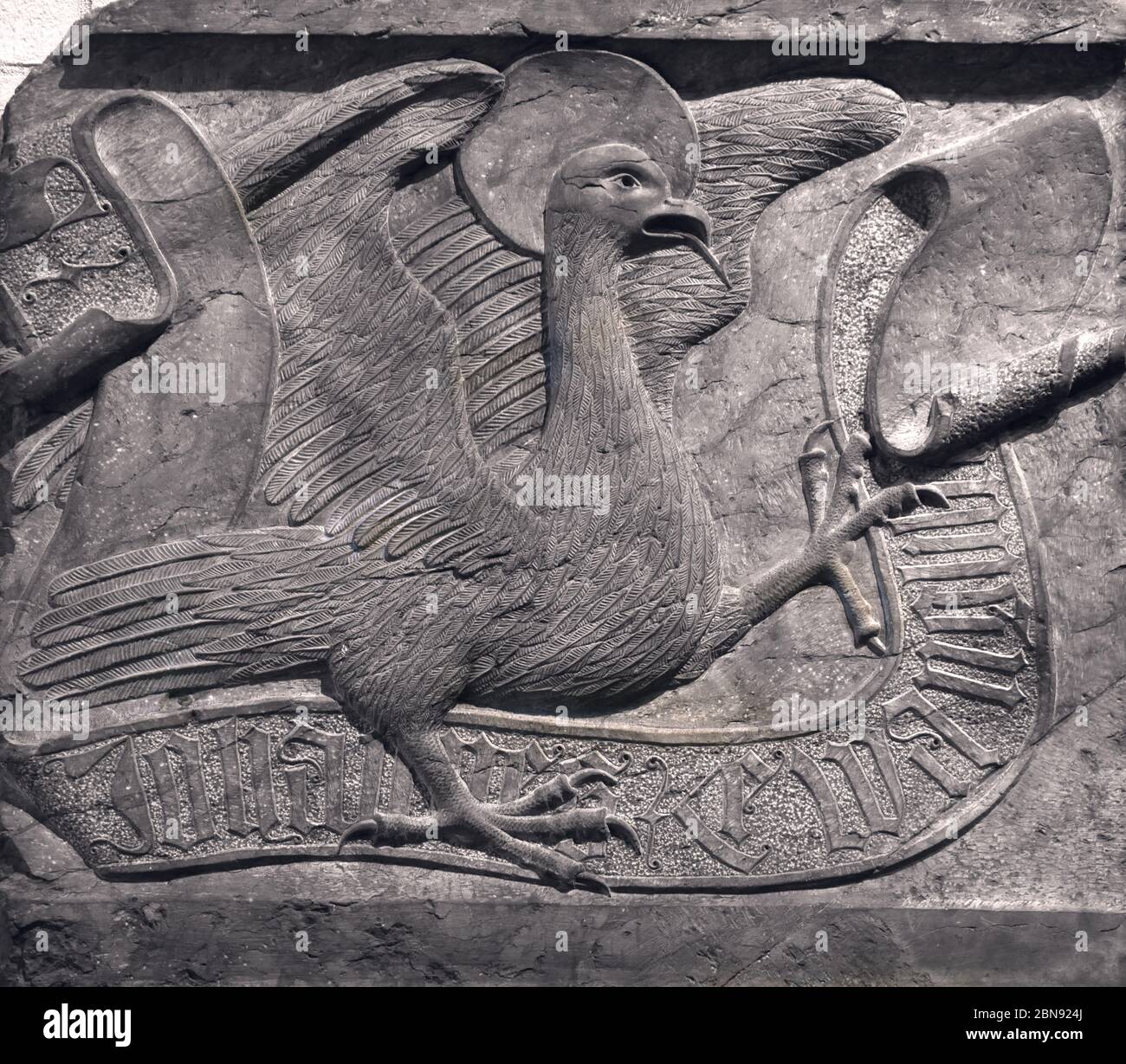 Eagle, il simbolo dell'evangelista San Giovanni, 15 ° secolo, ungherese, Ungheria, Foto Stock