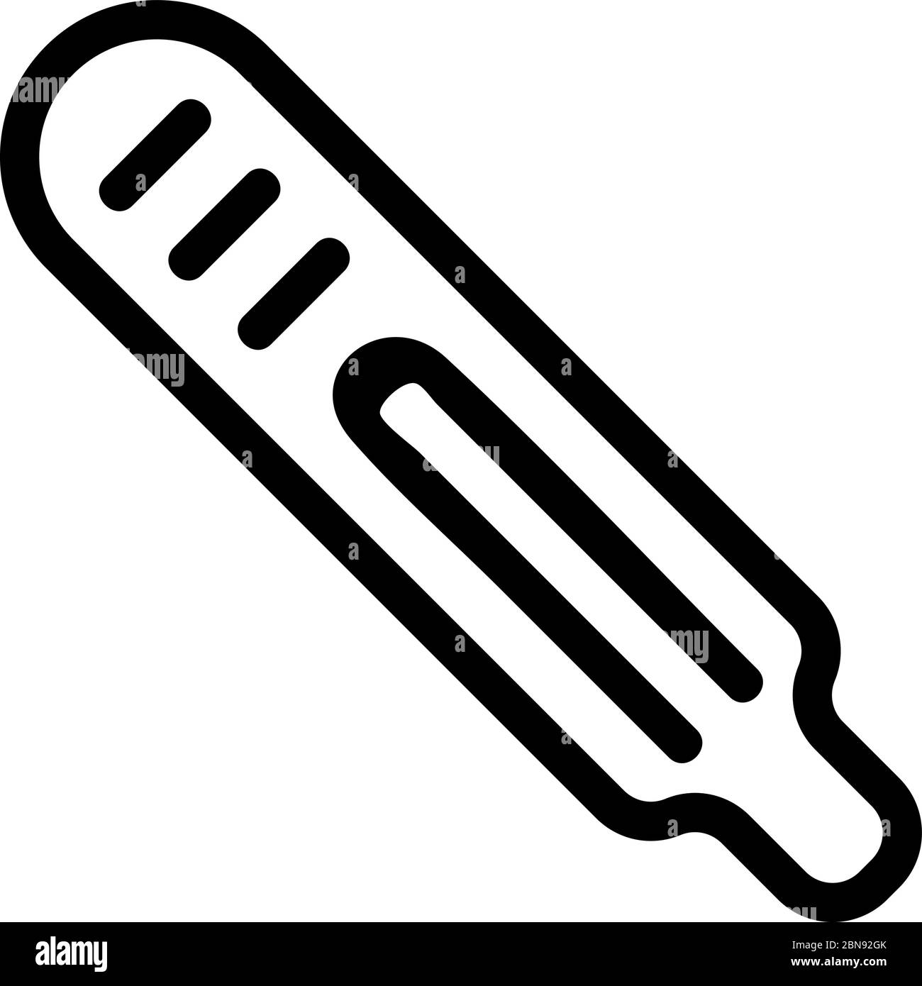 illustrazione del profilo vettoriale dell'icona del test di tubercolosi rapida Illustrazione Vettoriale