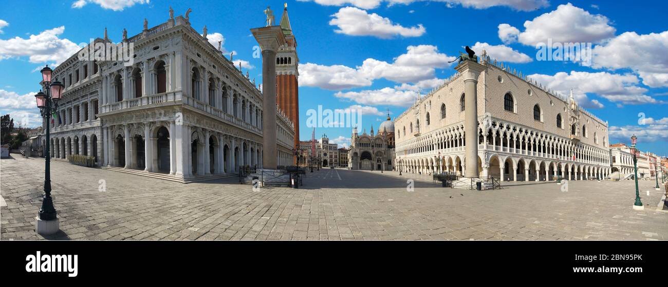 Venezia in Italia Lockdown Covid-19 Coronavirus Foto Stock