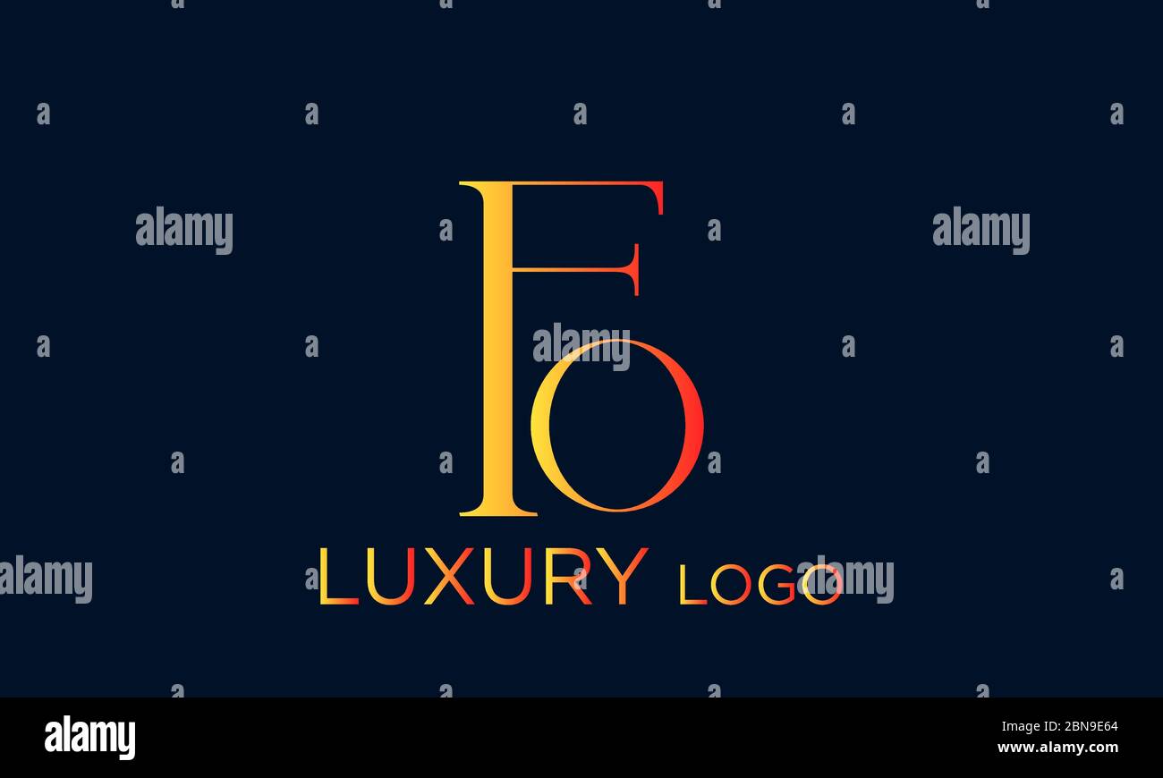 fo/della società iniziale abstract Logo Design con spazio negativo. Vettore modello logo aziendale Illustrazione Vettoriale