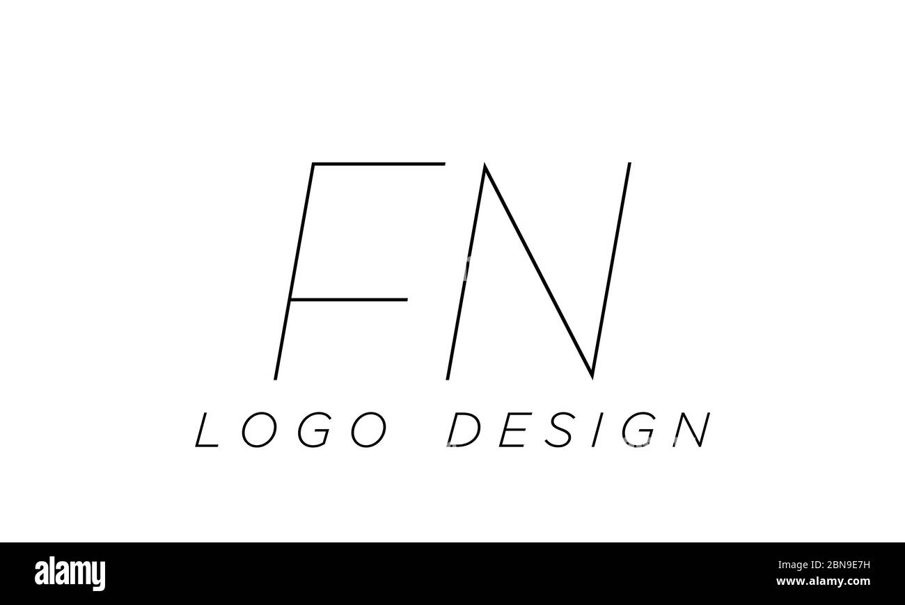 Design con logo FN Letter. FN letter logo Illustrazione vettoriale - Vector Illustrazione Vettoriale