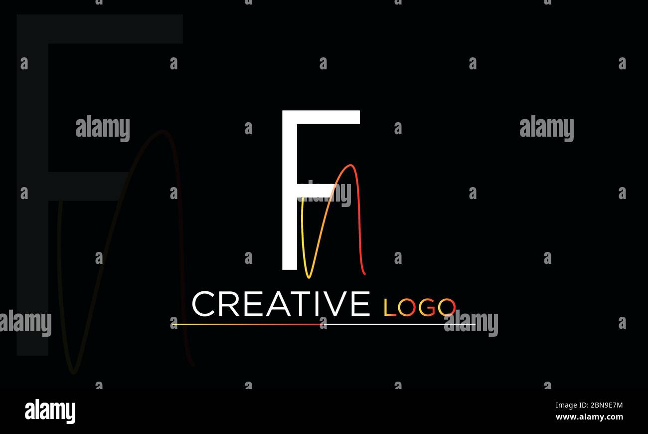 Design con logo FN Letter. FN letter logo Illustrazione vettoriale - Vector Illustrazione Vettoriale