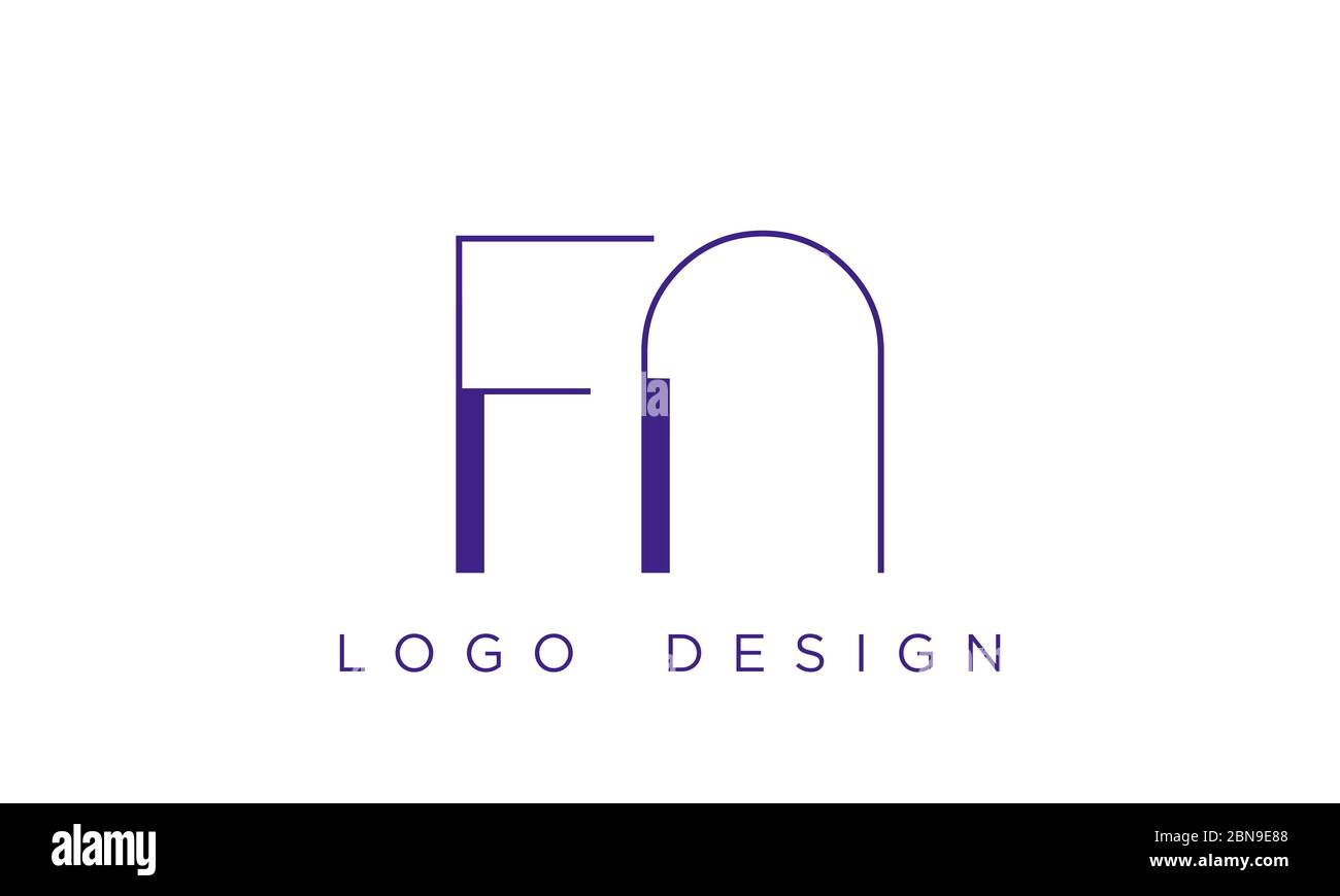 Design con logo FN Letter. FN letter logo Illustrazione vettoriale - Vector Illustrazione Vettoriale