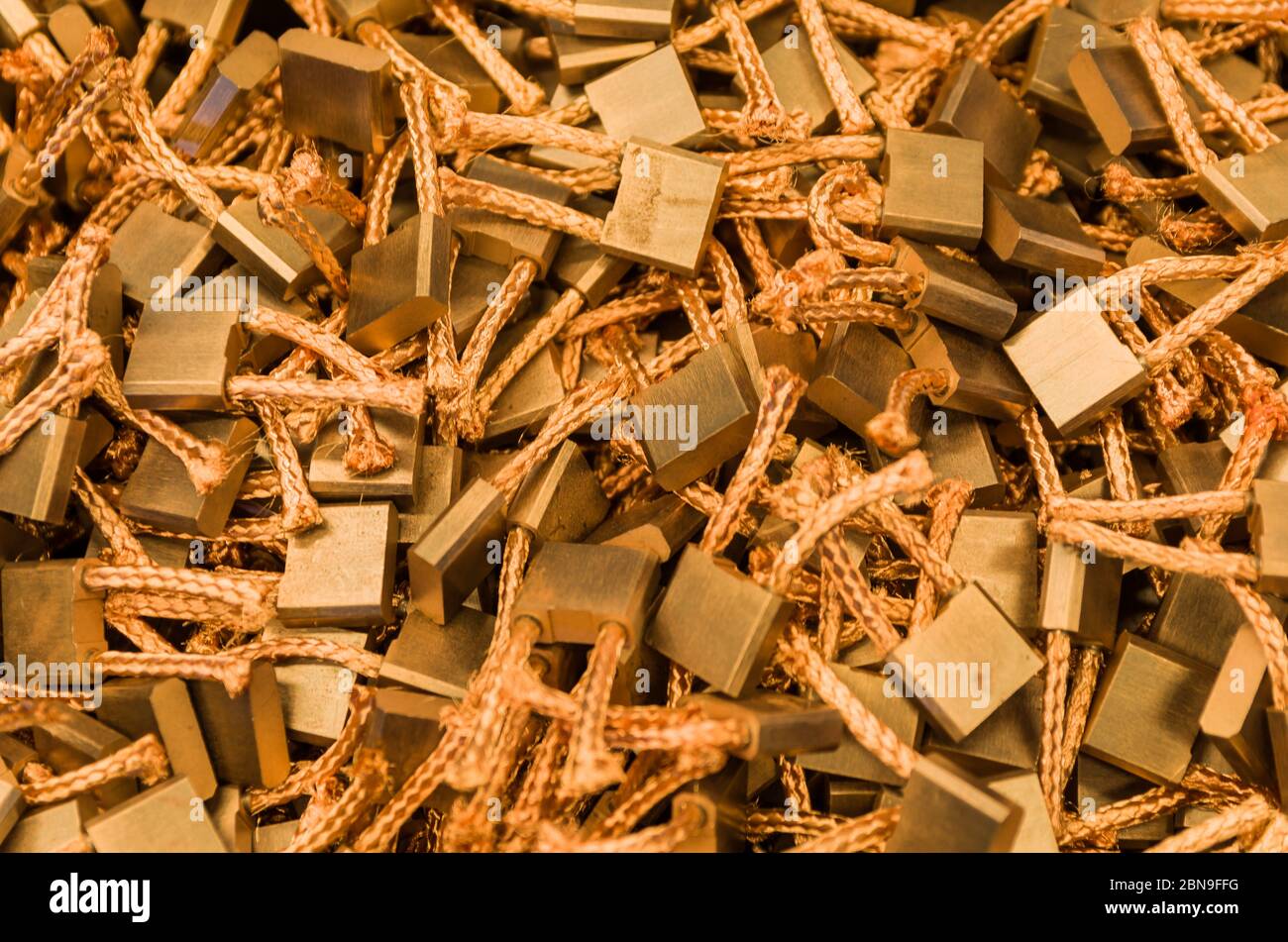 Bel background di parti per auto per temi industriali e tecnologici. Foto Stock