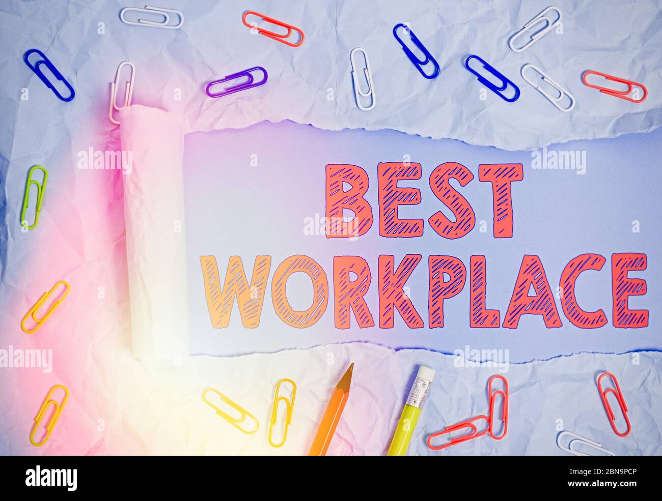 Testo per la scrittura a mano Best Workplace. Foto concettuale ideale per lavorare con alta compensazione senza stress Foto Stock