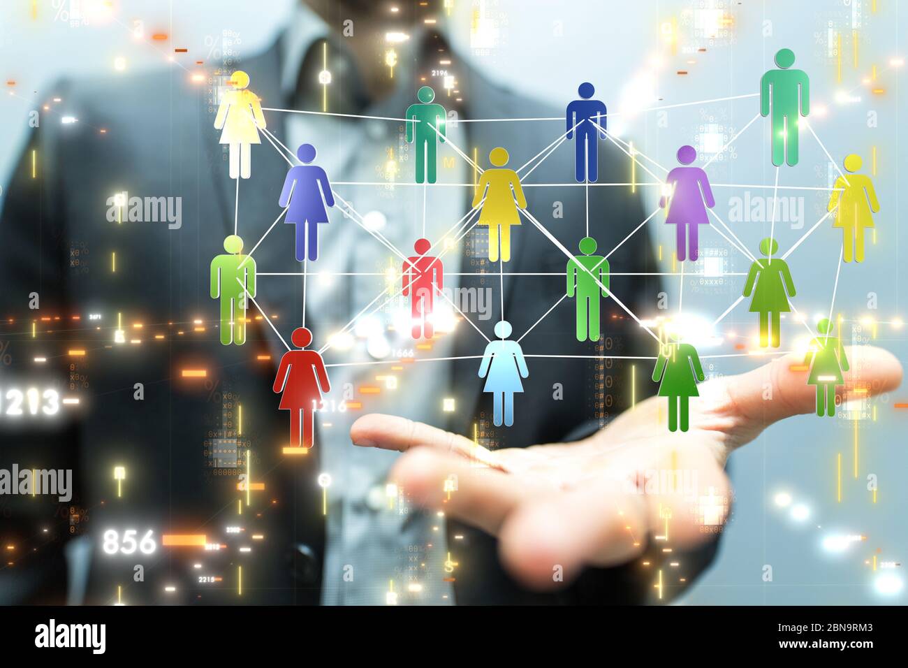 Un concetto di rete digitale e dati Foto Stock