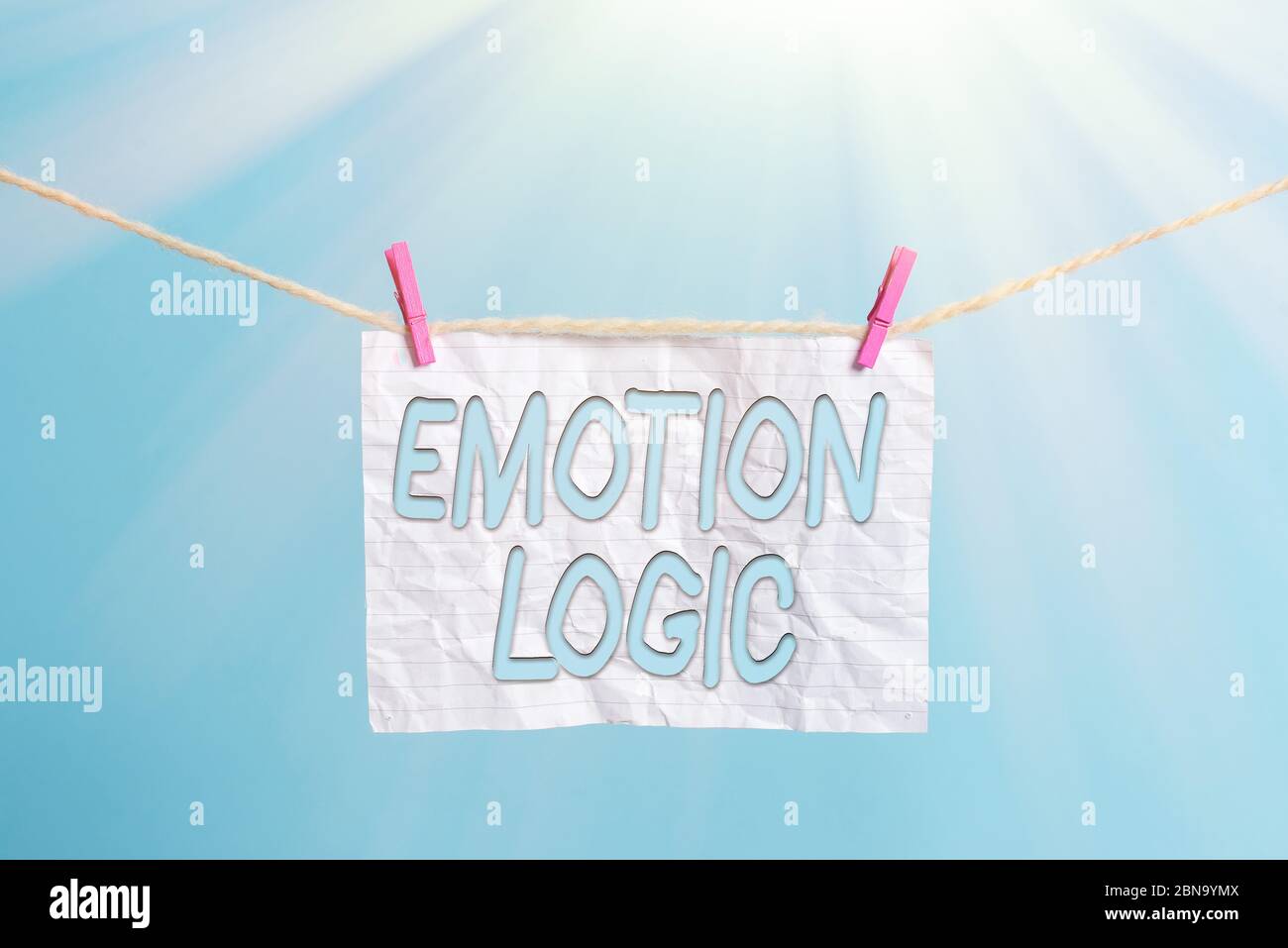 Scrittura a mano testo Emotion Logic. Concettuale photo heart o Brain Soul o Intelligence Confusion equiparazione equalizzazione stendibiancheria a forma di rettangolo p Foto Stock