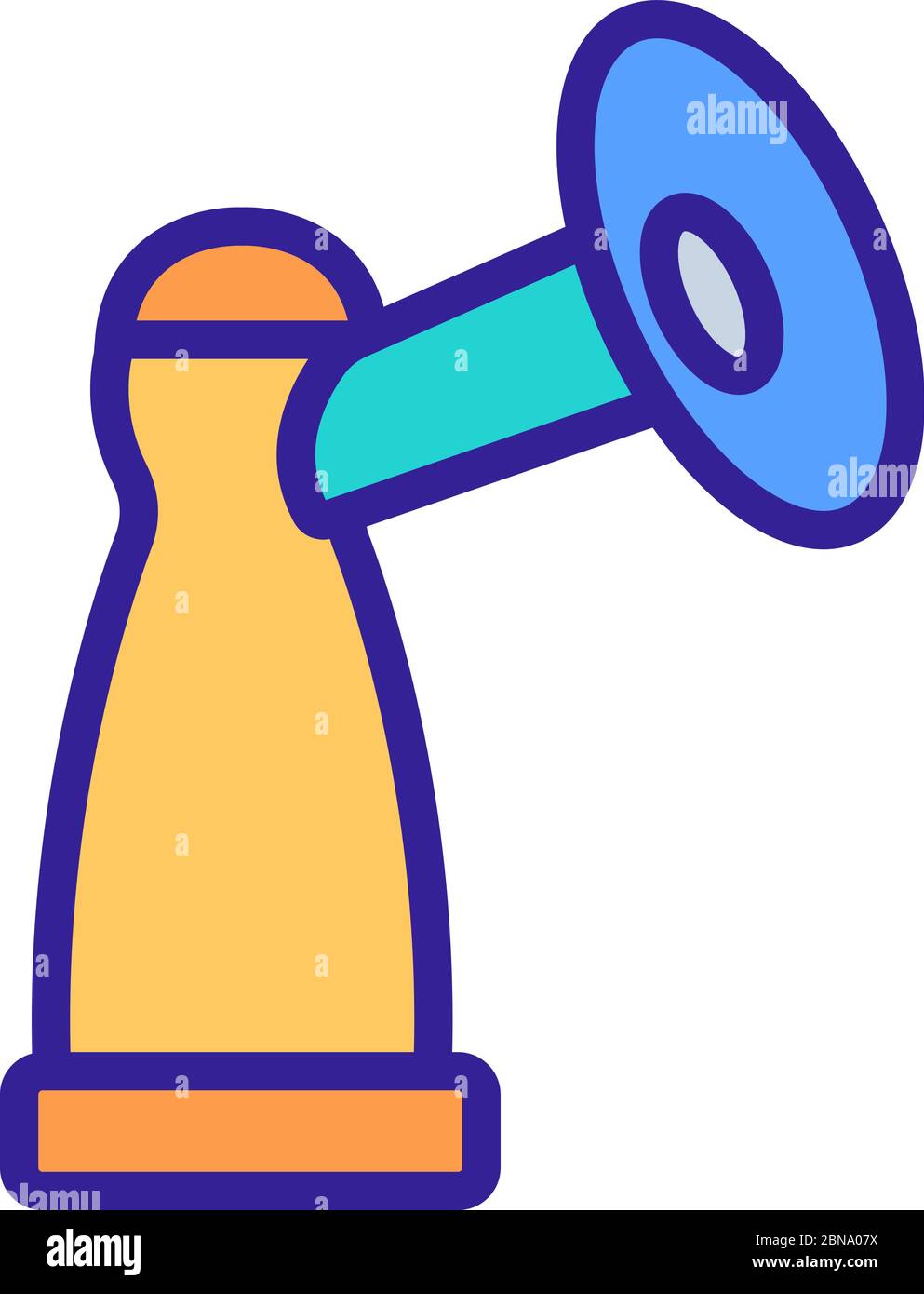 bottiglia del pistone con icona a ventosa, illustrazione del profilo vettoriale Illustrazione Vettoriale