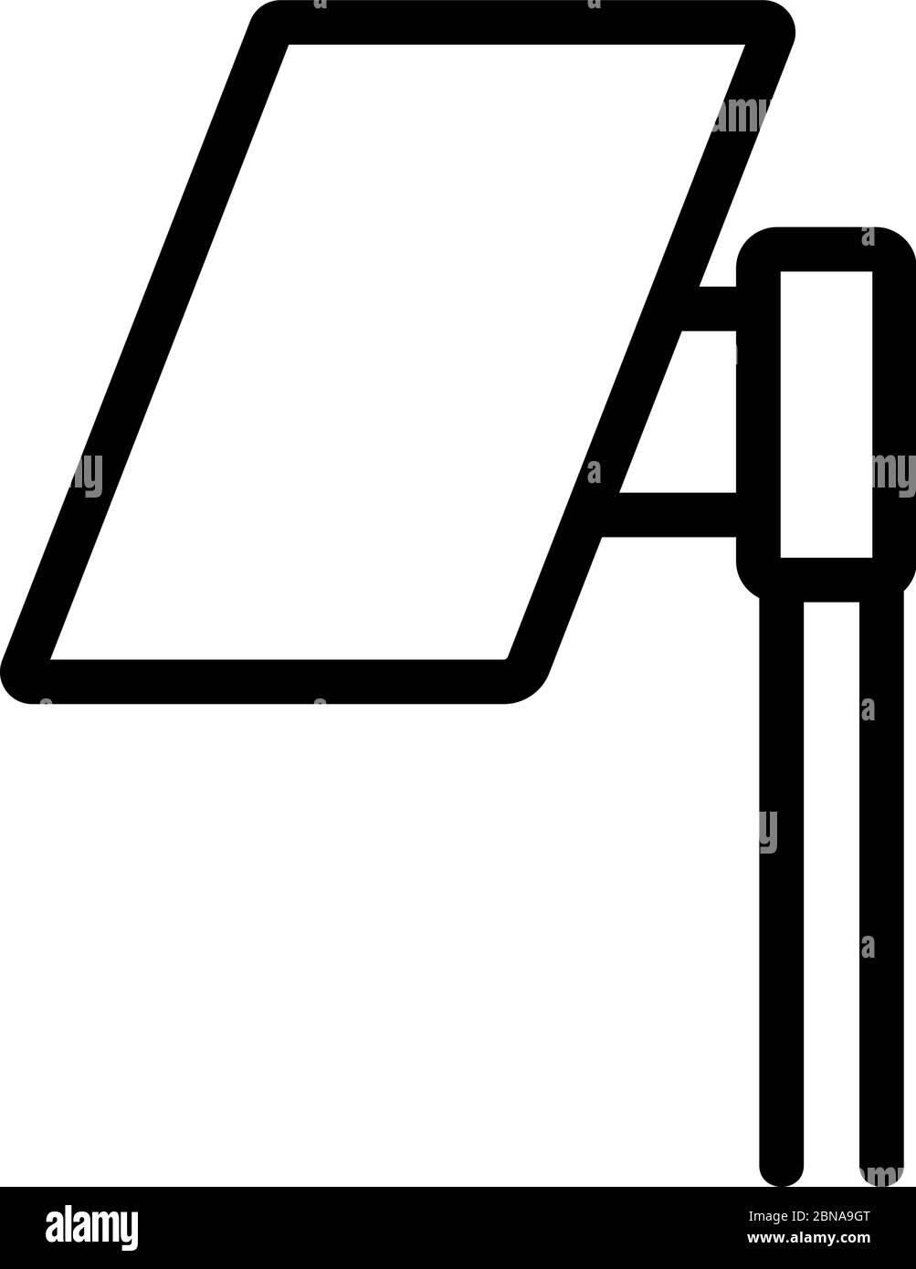 immagine vettoriale dell'icona dell'antenna esterna piatta hdtv Illustrazione Vettoriale